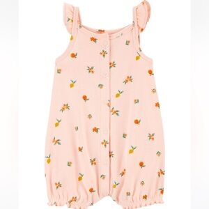 Carter’s Baby Peach Snap-Up Cotton Romper